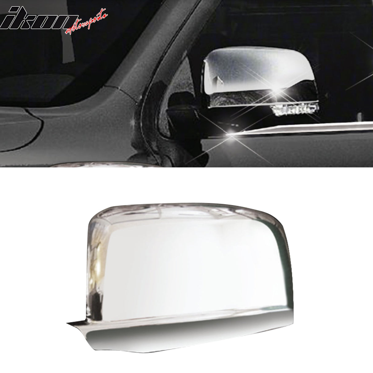 2011-2021 Dodge Durango Grand Cherokee Mirror Caps Overlay Chrome ABS