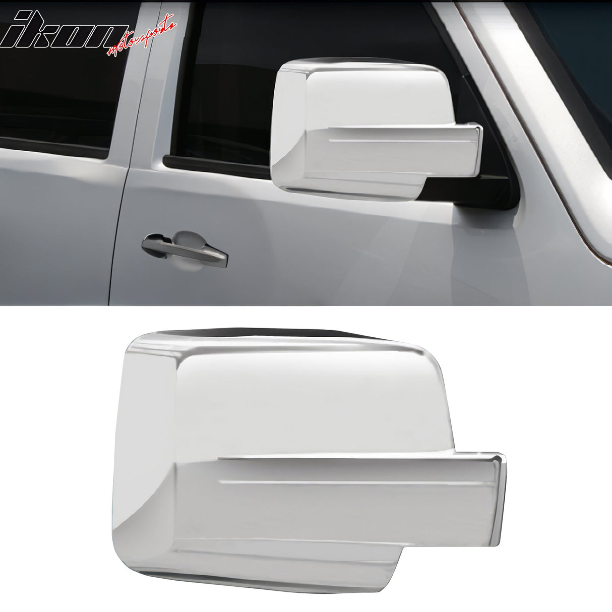 2007-2017 Dodge Nitro Liberty Patriot Mirror Covers Overlay Chrome ABS