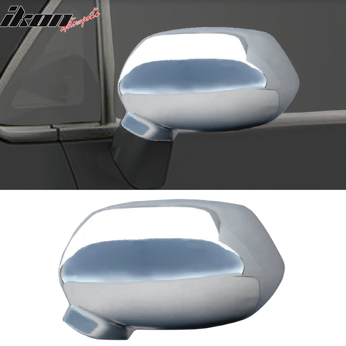 2007-2008 Honda Fit Rear Side View Mirror Covers Overlay Chrome ABS