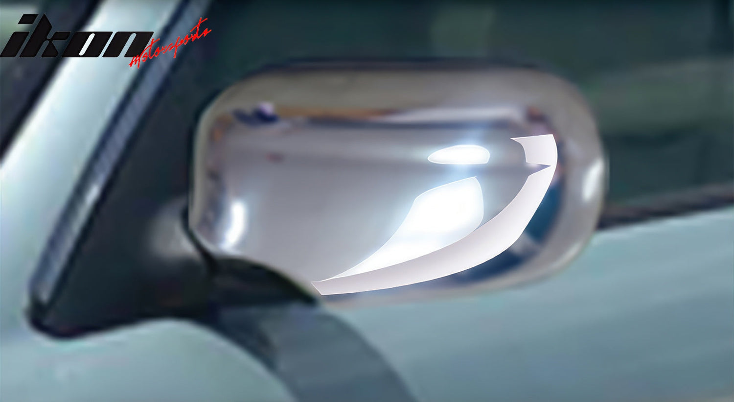 2000-2002 Jaguar S-Type Rear Side View Mirror Covers Caps Chrome ABS