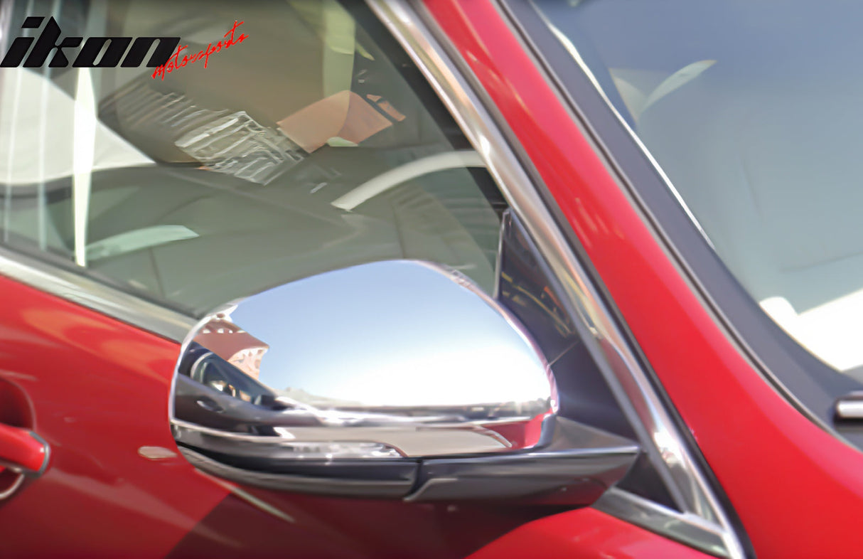 2010-2014 Jaguar XK-Series Rear Side View Mirror Covers Chrome ABS