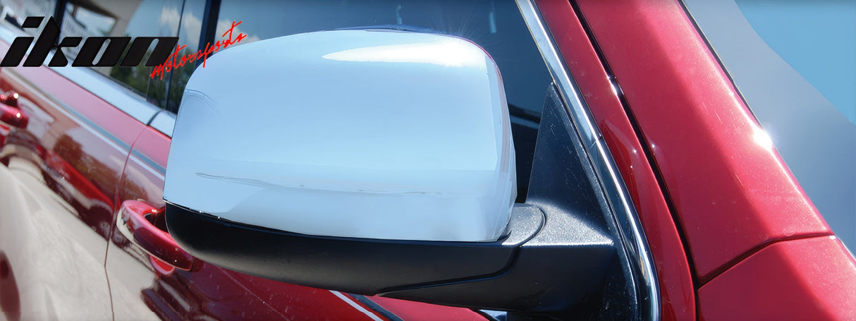 2011-2021 Dodge Durango Grand Cherokee Mirror Cover Overlay Chrome ABS