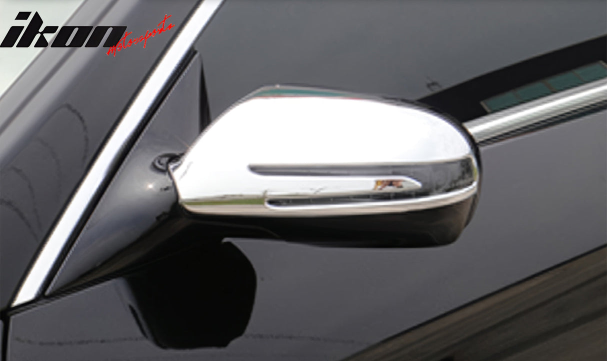 2009-2012 Benz SL-Class R230 Rearview Mirror Cover Overlay Chrome ABS