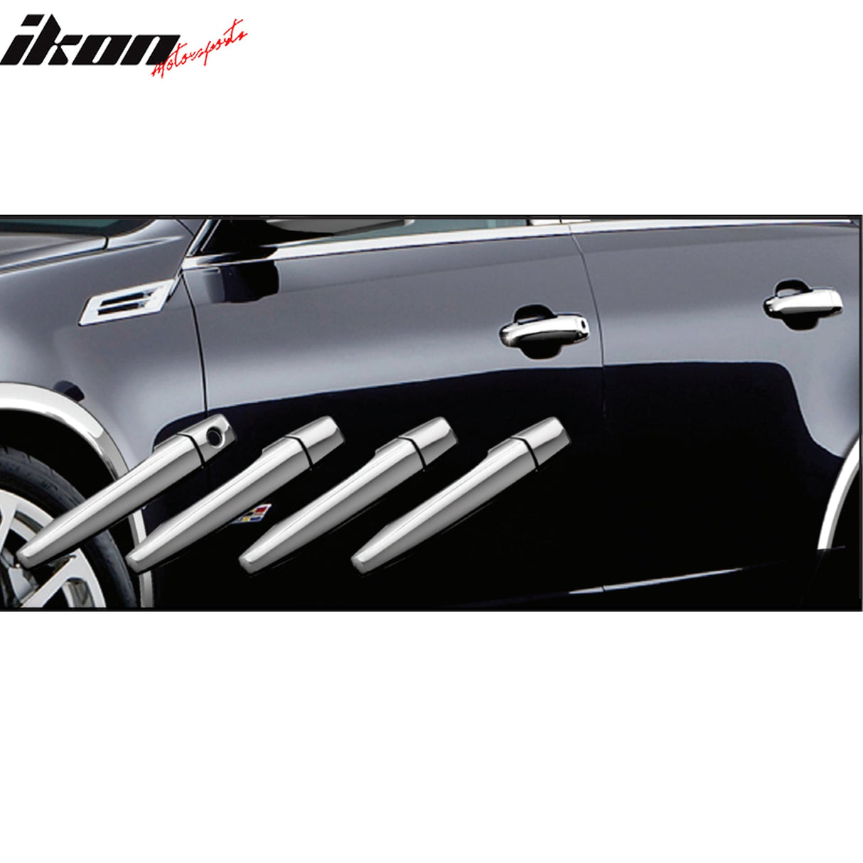 2004-2013 Cadillac CTS/SRX/STS 4PCS Door Handle Cover W/1-Keyhole ABS