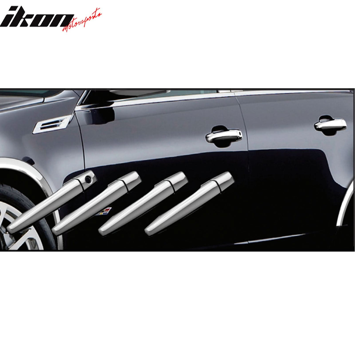 2004-2013 Cadillac CTS/SRX/STS 4PCS Door Handle Cover W/1-Keyhole ABS
