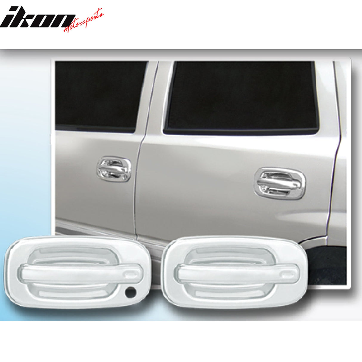 2002-2006 Chevy Avalanche Silverado 4PCS Door Handle Cover W/1-Keyhole