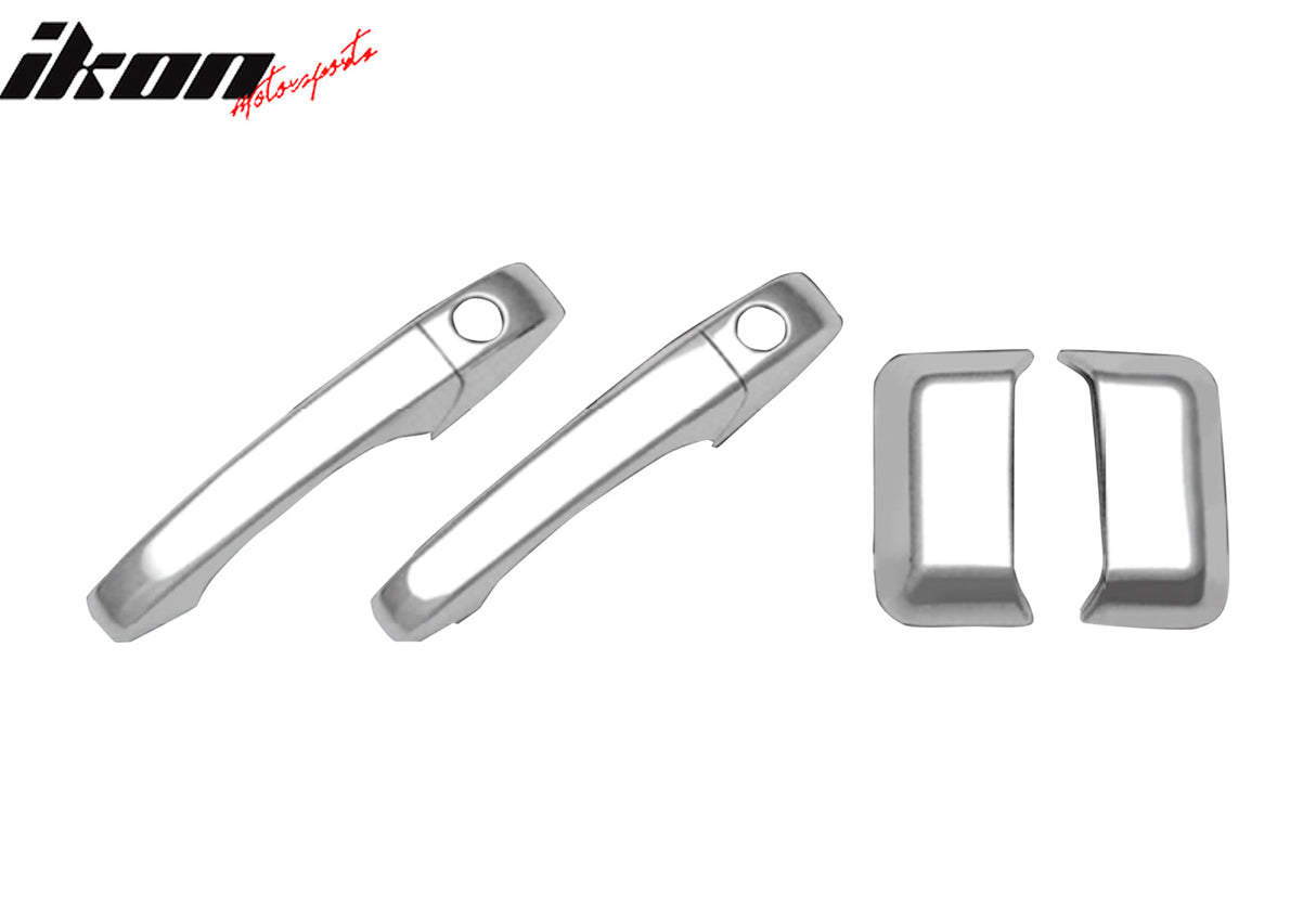 2007-2016 Jeep Compass 6PCS Chrome Door Handle Cover W/1-Keyhole ABS