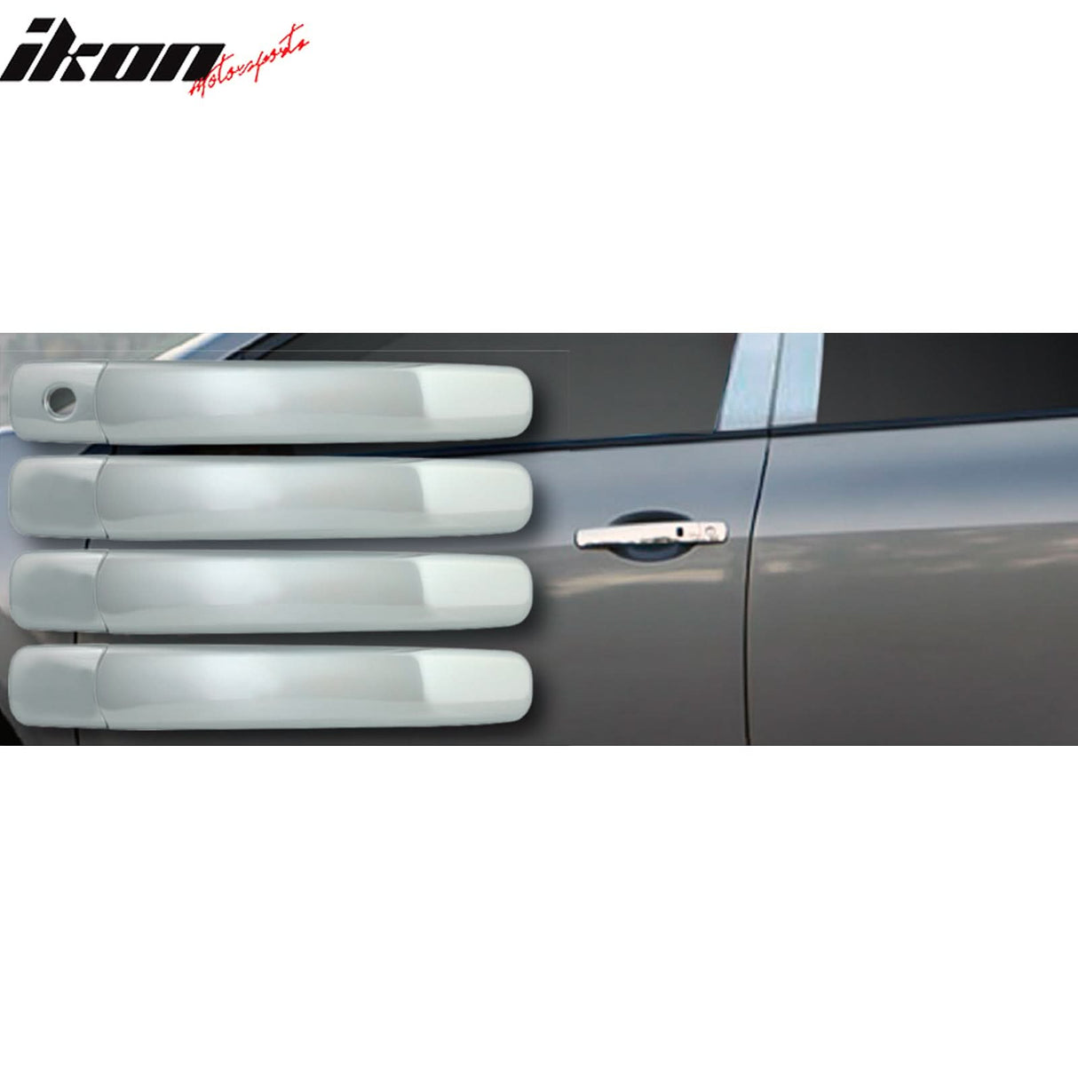 2008-2013 Nissan Rogue 4PC Door Handle Cover W/1-Keyhole W/2-Smart-Key