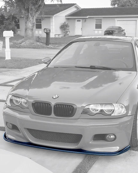 BMW 3 Series E46 M3 HM Style Carbon Fiber Front Lip (2001 - 2006) - K2 Industries