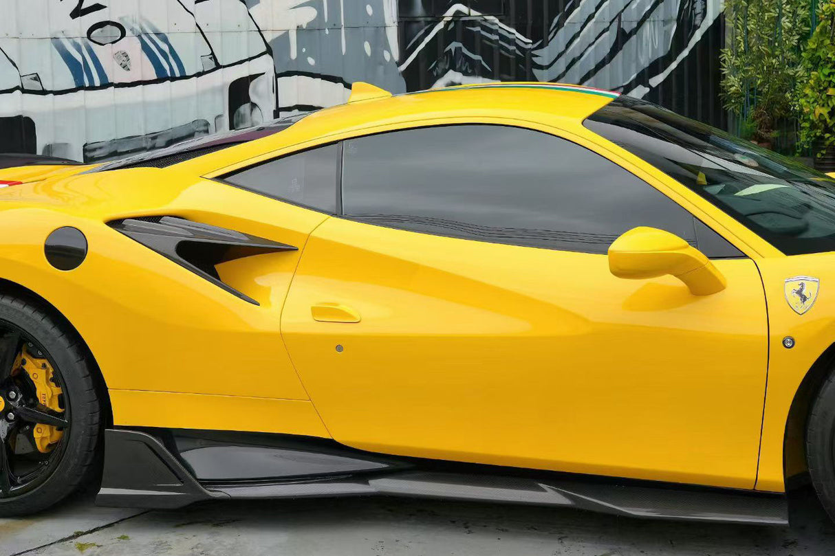 2019-2024 Ferrari F8 MSY Style Autoclave Carbon Fiber Quarter Panel Side Scoops