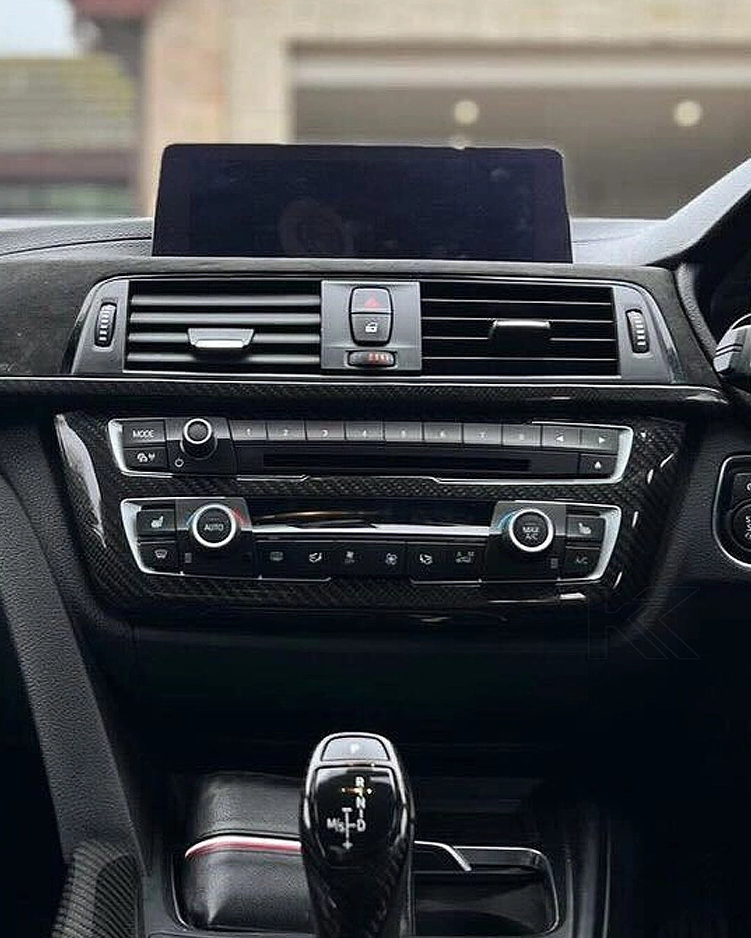 BMW 3 Series F30 Carbon Fiber Radio Cover Trim (2011 - 2019) - K2 Industries