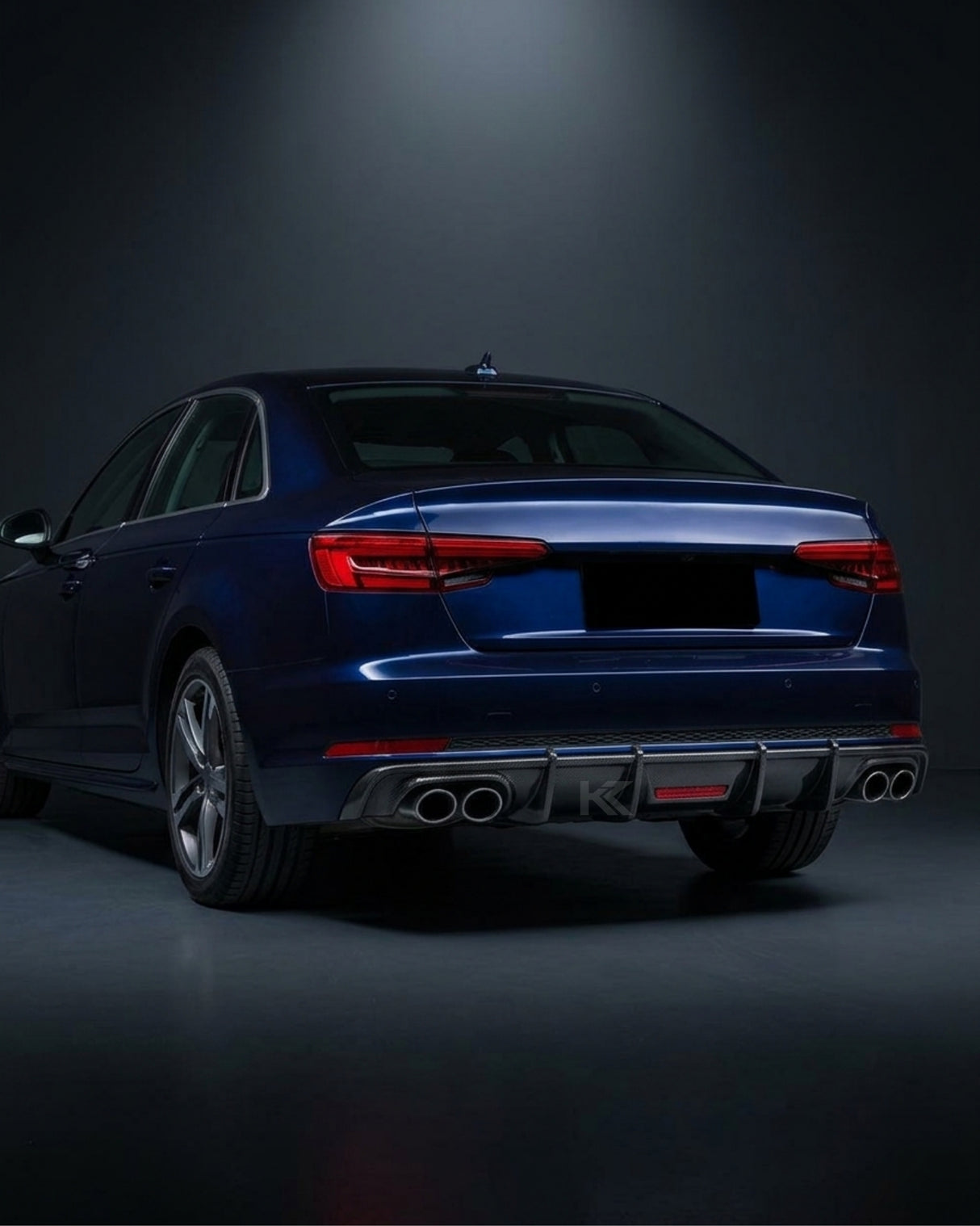 2018–2019 Audi A4 B9 Sedan Rear Bumper Diffuser – Carbon Fiber