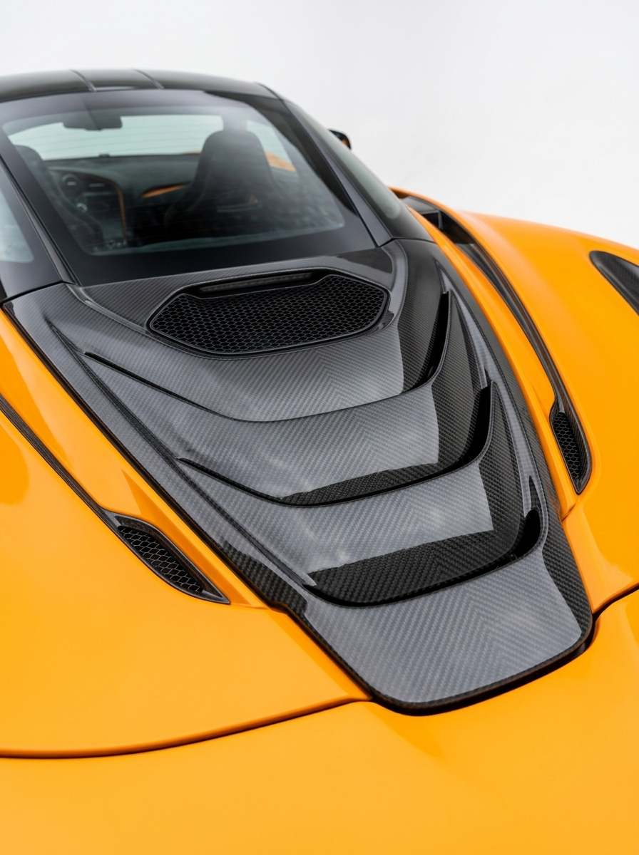 McLaren 720S Spider Dry Carbon Fiber Engine Cover Screw-On 2017 - 2019