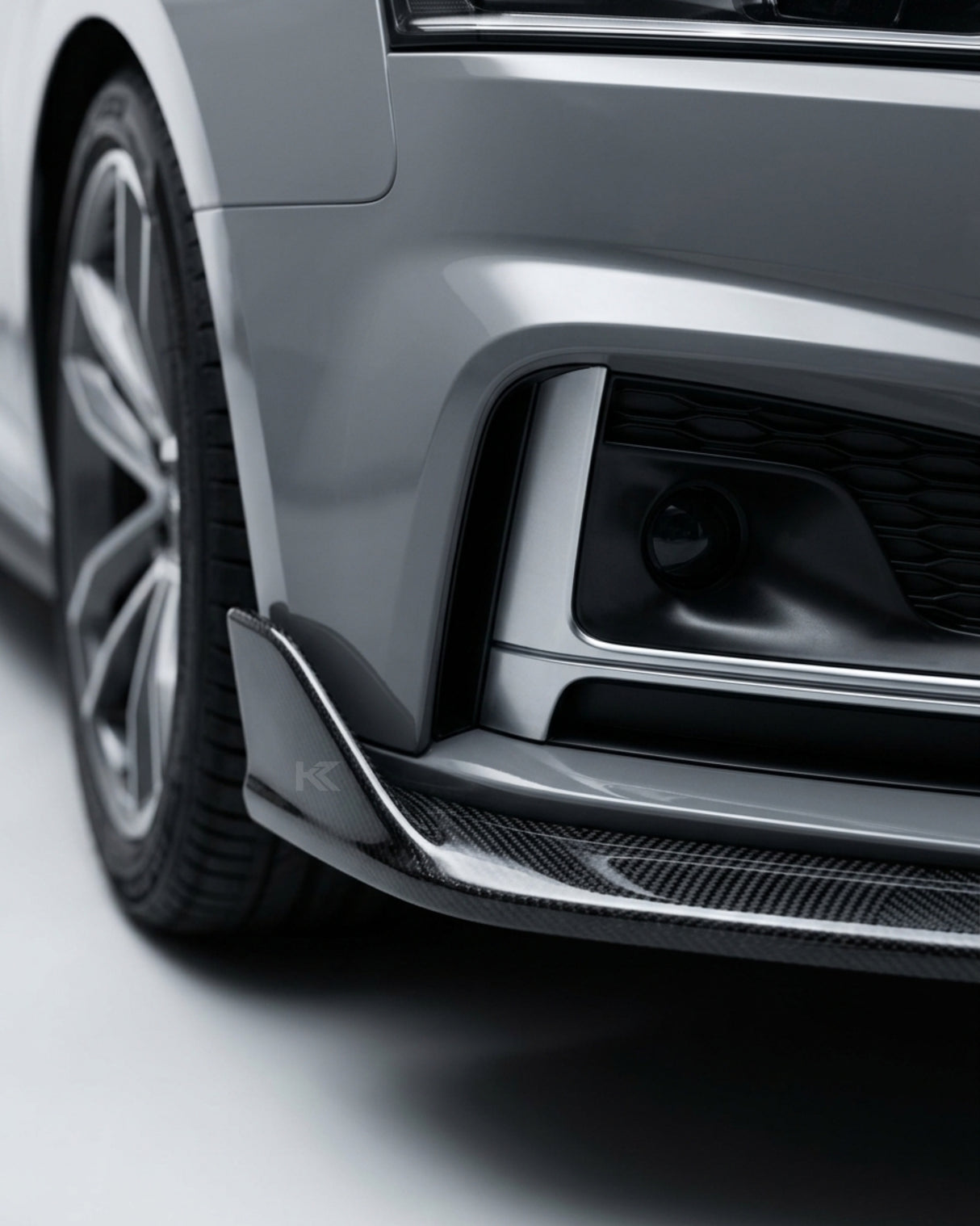 2017–2019 Audi A5 S-Line / S5 B9 Front Bumper Diffuser Lip – Carbon Fiber