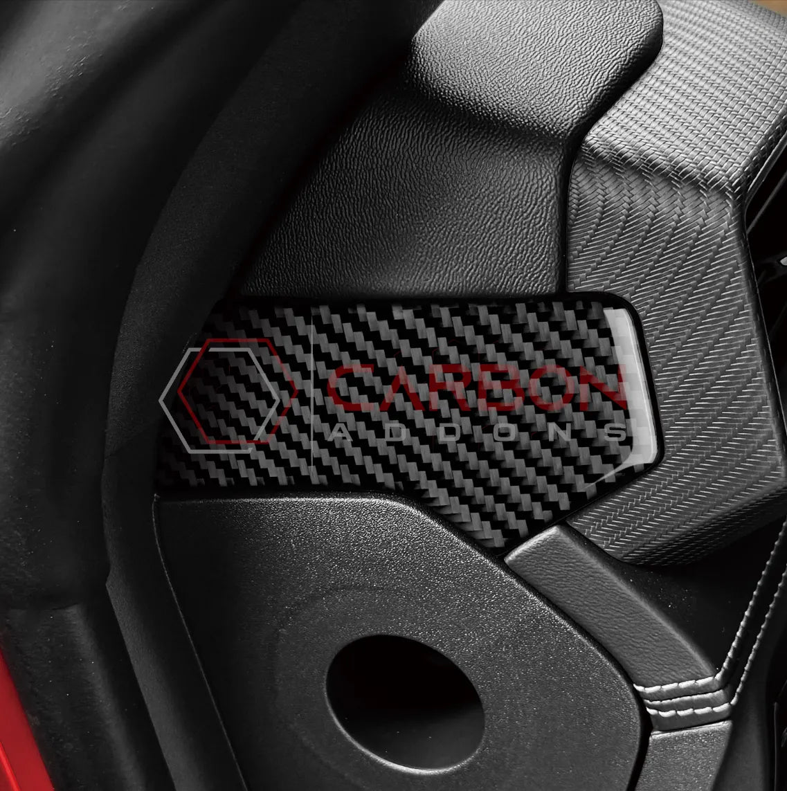 2024+ S650 Mustang Real Carbon Fiber Dash Side Panel Upper Trim Overlay