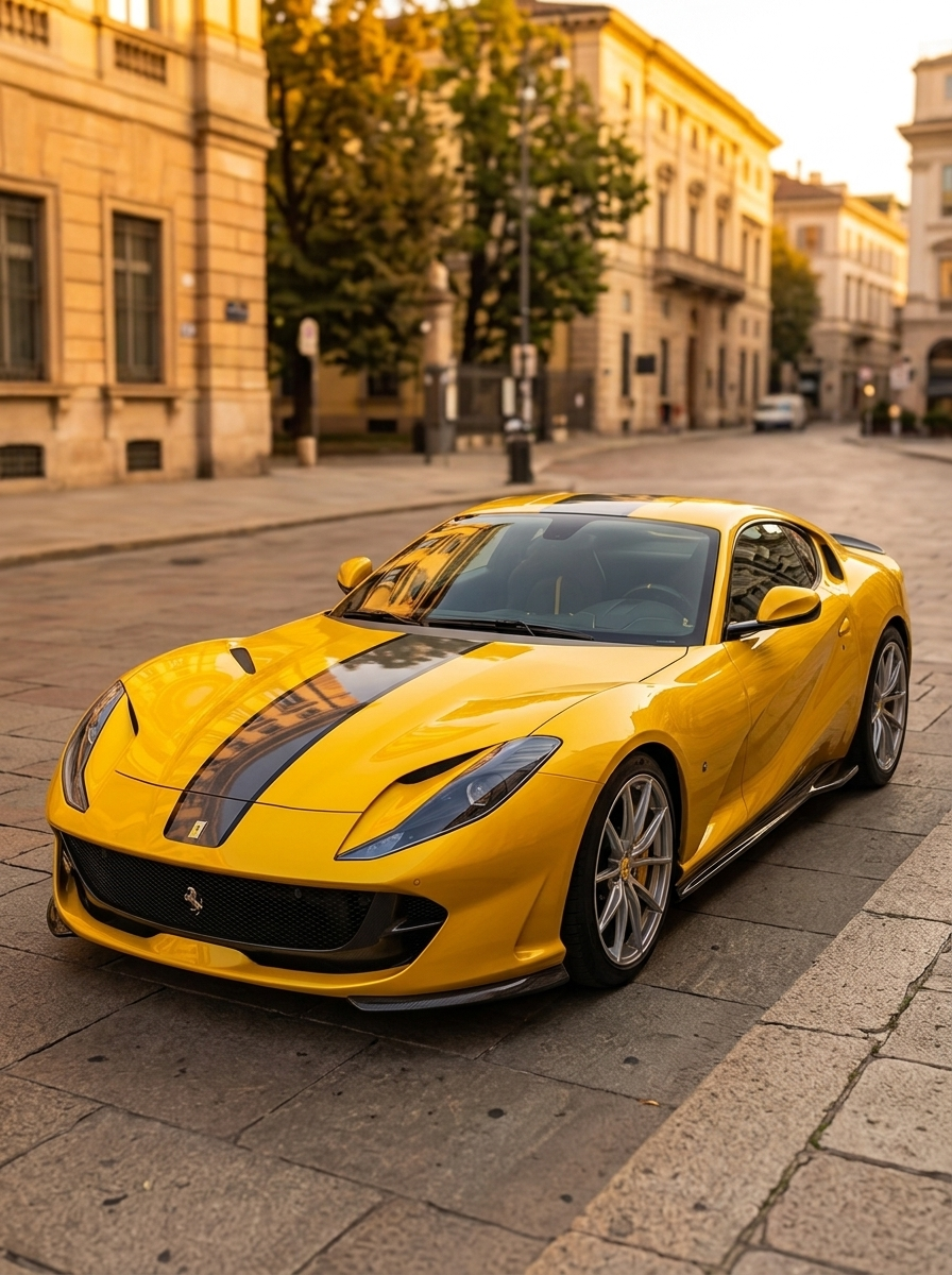 2017 - 2021 Ferrari 812 Superfast GTS Polished Side Skirts - Dry Carbon Fiber