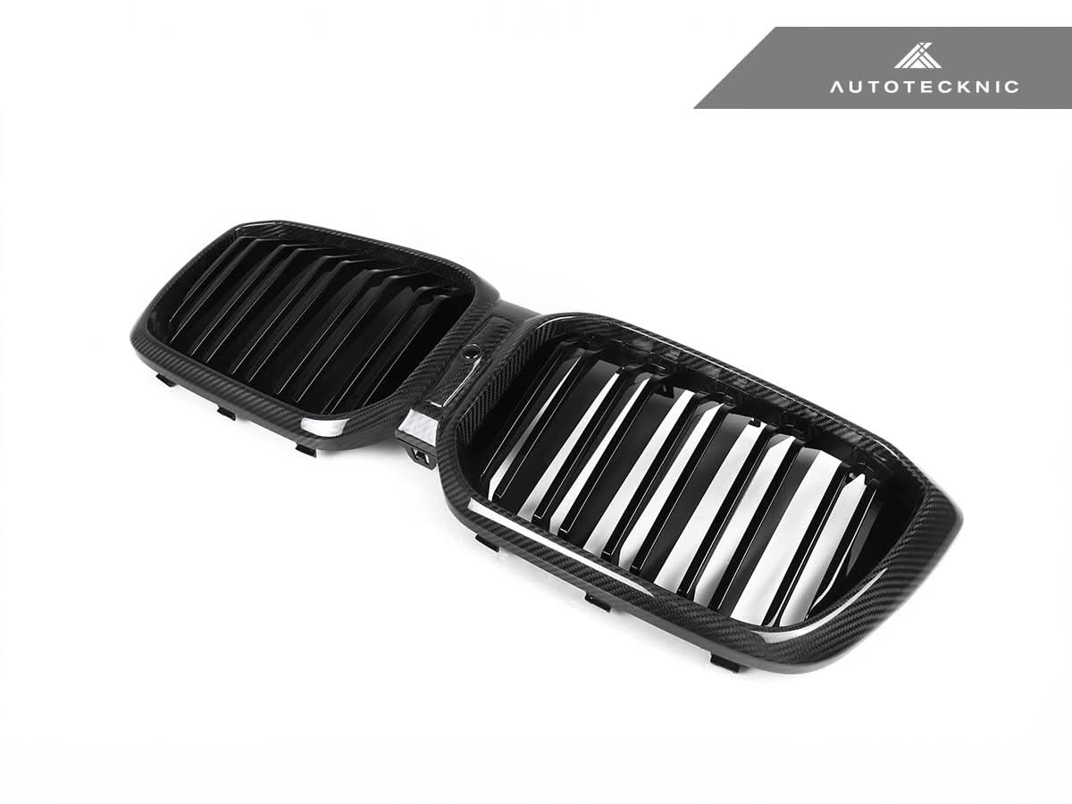 AutoTecknic Dry Carbon Fiber Dual-Slats Front Grille Set - BMW F97 X3M LCI | F98 X4M LCI