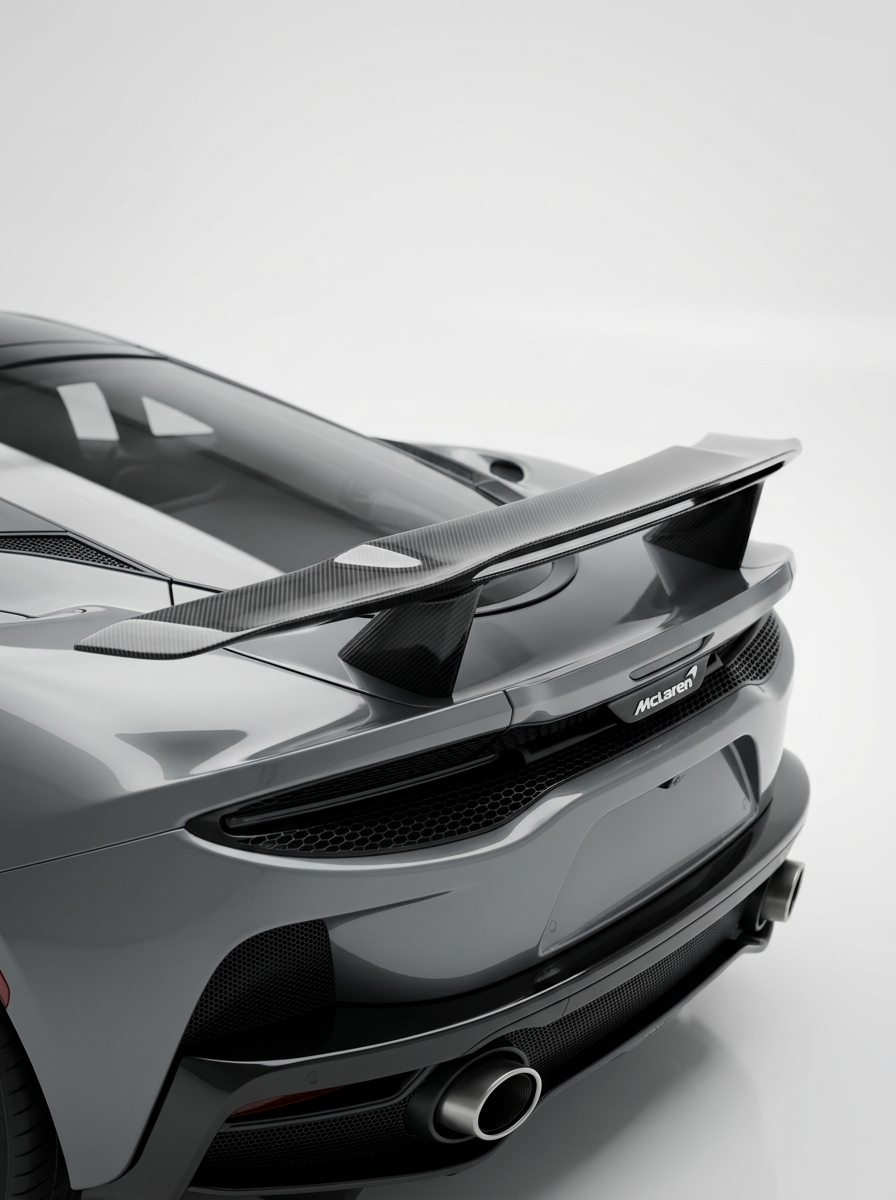 McLaren GT Dry Carbon Fiber Rear Spoiler Wing Polished Finish 2019+