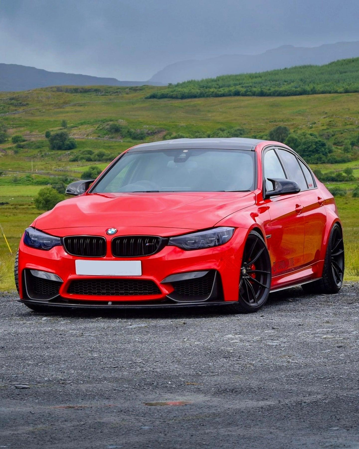 BMW 3 Series F80 M3 F82 F83 M4 M Performance Style Carbon Fiber Front Lip (2015 - 2019) - K2 Industries