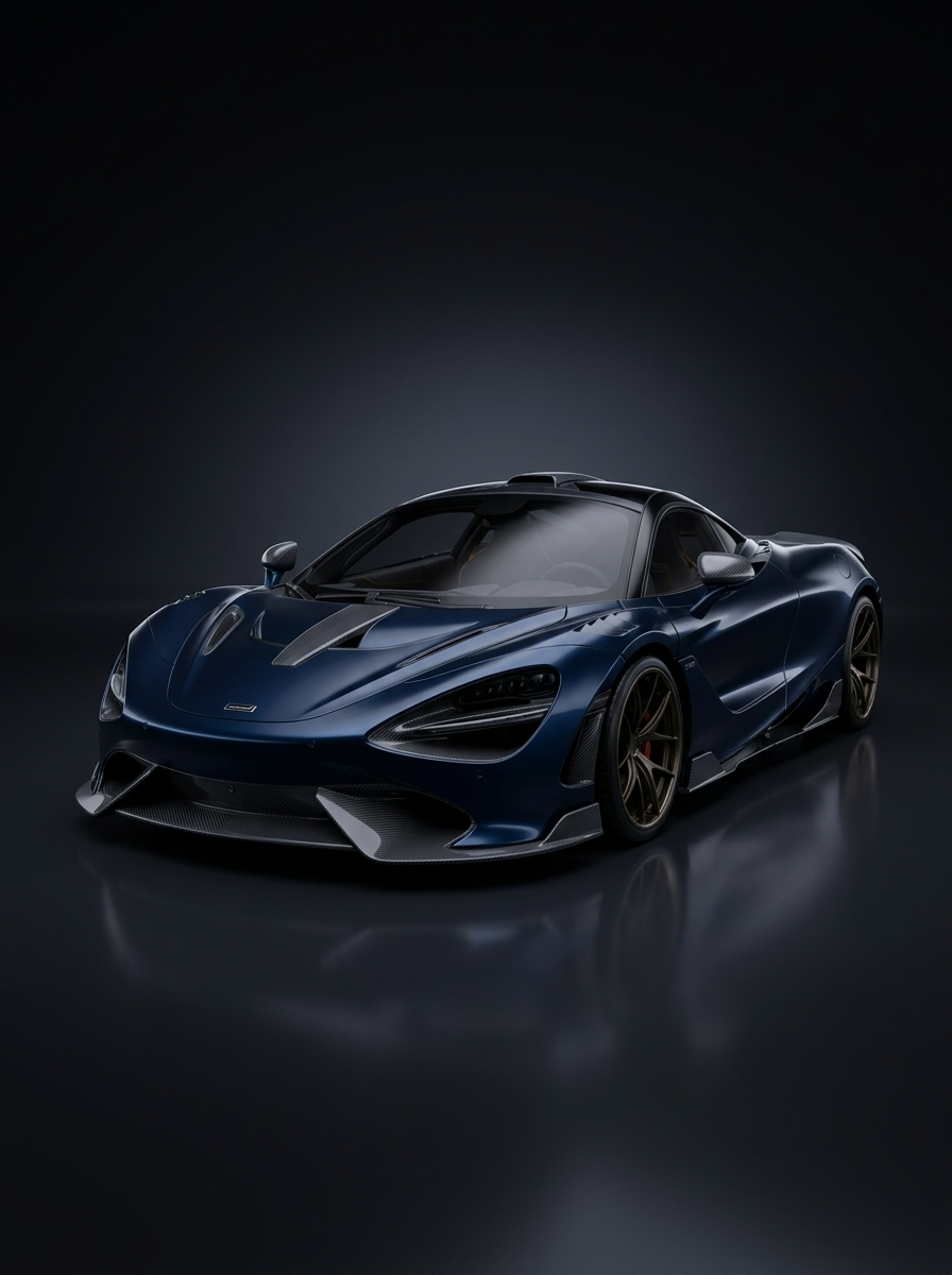 McLaren 720S Dry Carbon Fiber Front Lip Splitter Bolt-On Body Kit