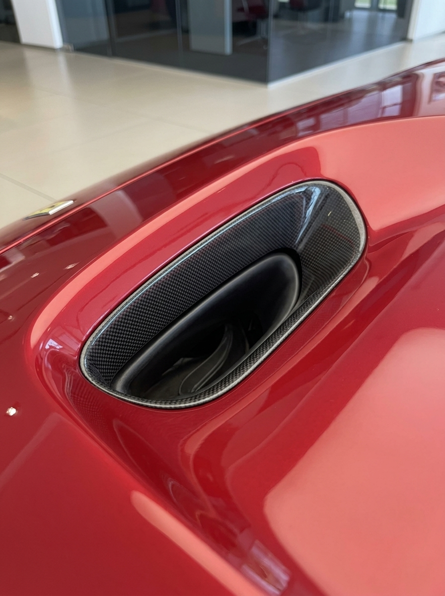 2019 Ferrari F8 Tributo Spider Sports Style Bolt-On Hood Vents - Dry Carbon Fiber