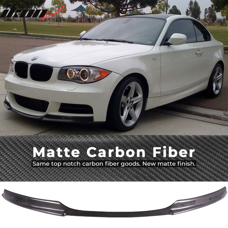2008-2013 BMW E82 E88 MT M Sport Only Front Bumper Lip Carbon Fiber