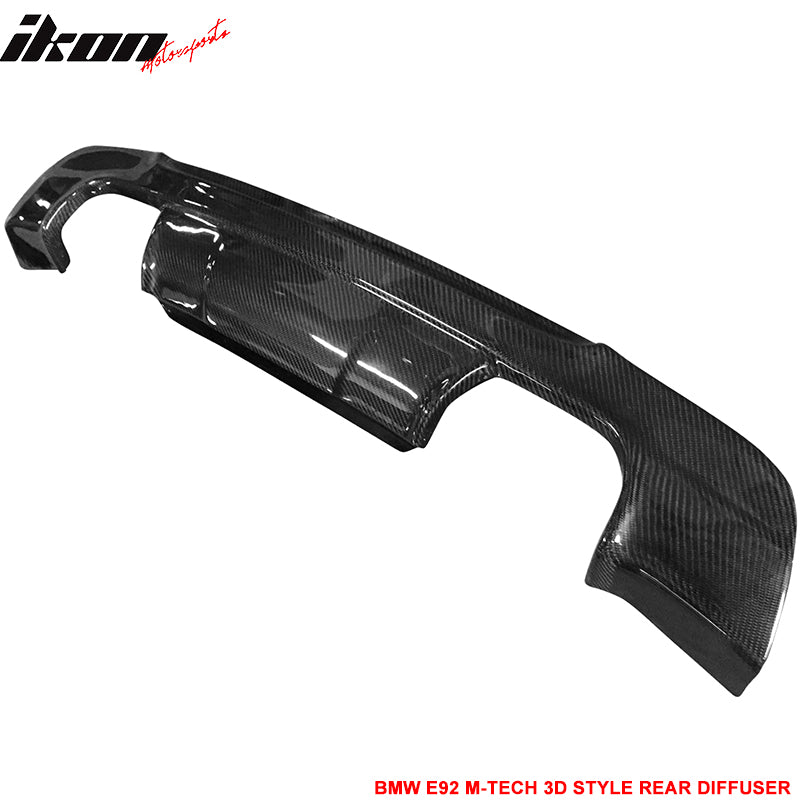 2007-2013 BMW E92 M-Tech M Sport 3D Rear Lip Diffuser Carbon Fiber