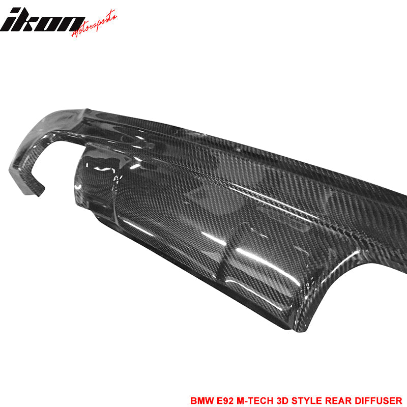 2007-2013 BMW E92 M-Tech M Sport 3D Rear Lip Diffuser Carbon Fiber