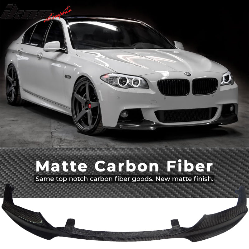 2011-2016 BMW F10 M-Tech M-Sport V Front Bumper Lip Carbon Fiber CF