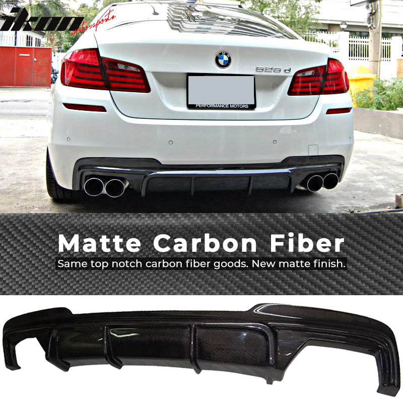 2011-2016 BMW F10 M-Sport V Rear Bumper Lip Diffuser Carbon Fiber CF