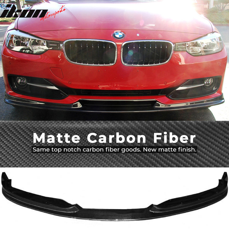 2012-2015 BMW F30 3-Series HM Style Front Bumper Lip Carbon Fiber CF
