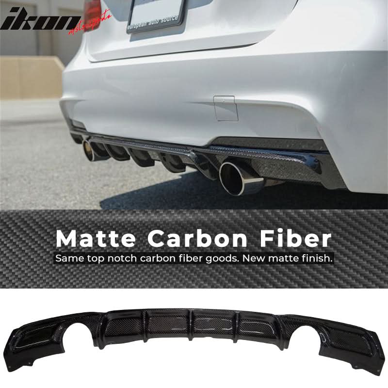 2012-2018 F30 335 Dual Exhaust M Sport P Rear Diffuser Carbon Fiber CF