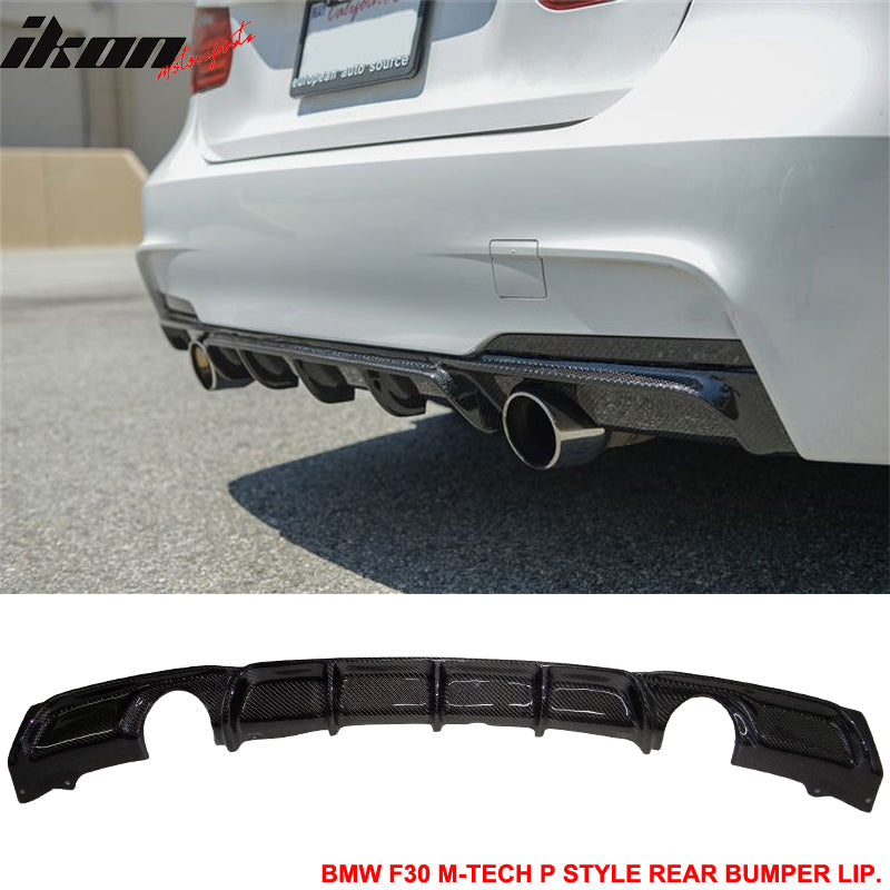 2012-2018 F30 335 Dual Exhaust M Sport P Rear Diffuser Carbon Fiber CF