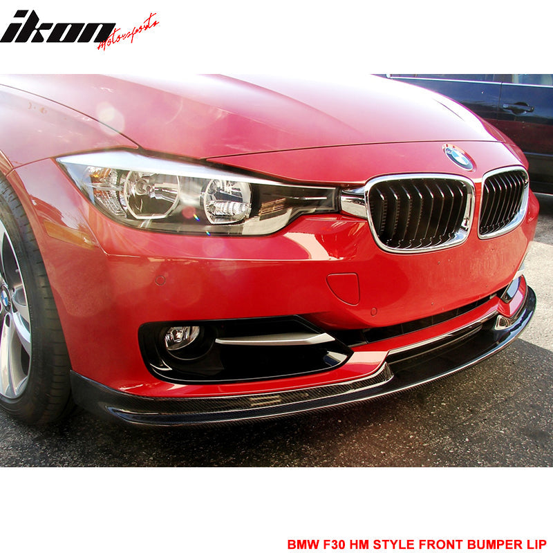 2012-2015 BMW F30 3-Series HM Style Front Bumper Lip Carbon Fiber CF