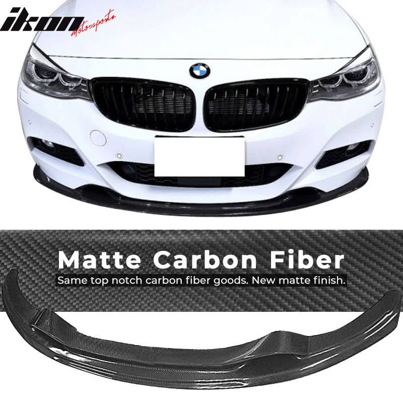 2014-2016 BMW F34 M Sport M-Tech 3D Front Bumper Lip Carbon Fiber CF