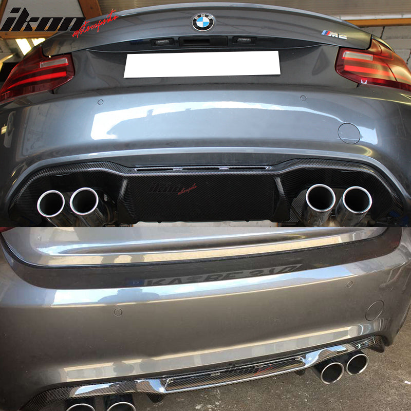 2016-2017 BMW M2 F87 OE Style Rear Bumper Lip Diffuser Carbon Fiber CF