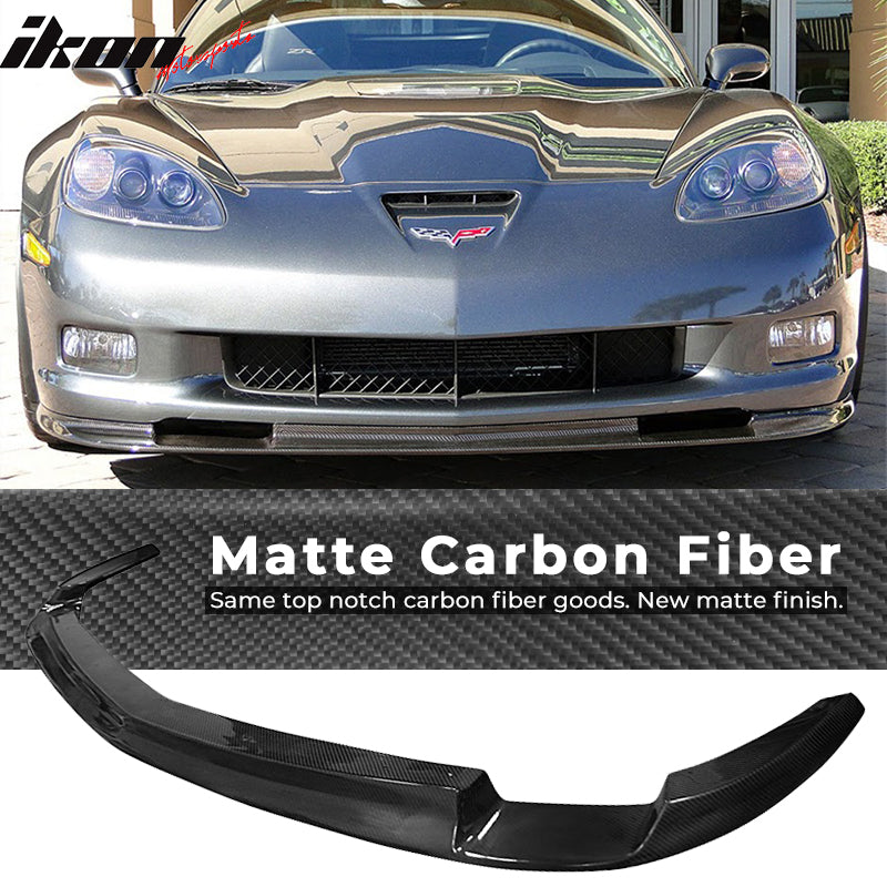 2005-2013 Chevy Corvette C6 Z1 Style Front Bumper Lip Carbon Fiber CF