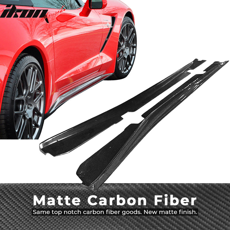 2014-2019 Chevrolet Corvette C7 ST Style Side Skirts Carbon Fiber CF