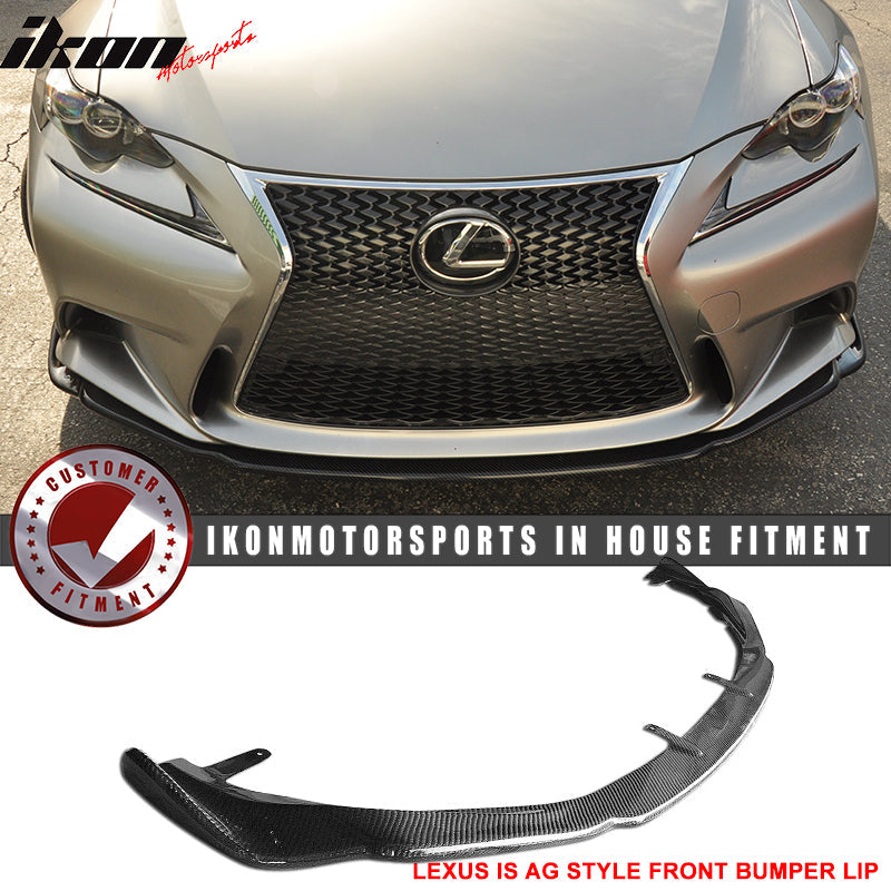 2014-2016 Lexus IS250 IS350 F Sport AG Front Bumper Lip Carbon Fiber