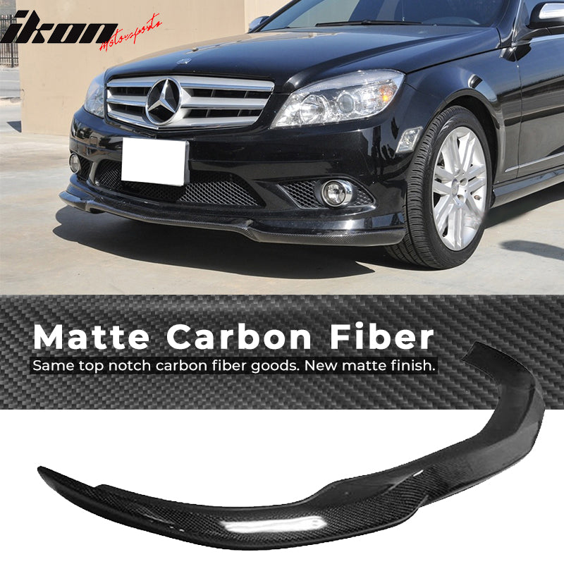 2008-2011 Benz W204 C-Class CS Style Front Bumper Lip Carbon Fiber CF