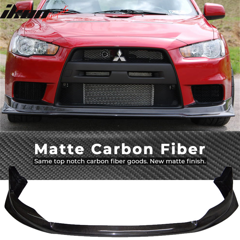 2008-2015 Mitsubishi Lancer EVO X VR Style Front Lip Carbon Fiber