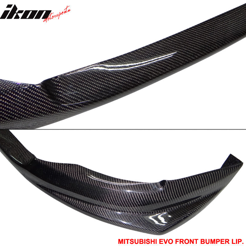 2008-2015 Mitsubishi Lancer EVO X VR Style Front Lip Carbon Fiber