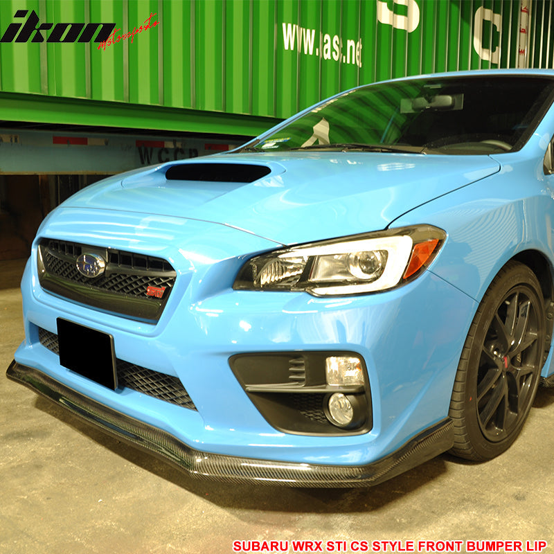 2015-2017 Subaru WRX STI CS Style Front Bumper Lip Real Carbon Fiber