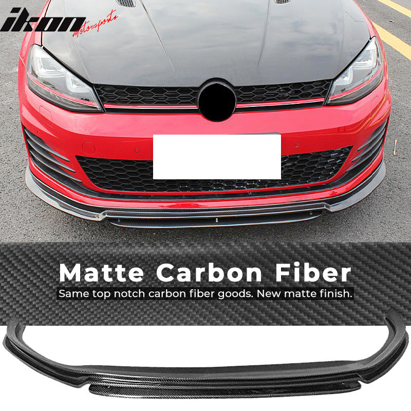 2015-2017 Volkswagen GTI MK7 RZ Style Front Bumper Lip Carbon Fiber
