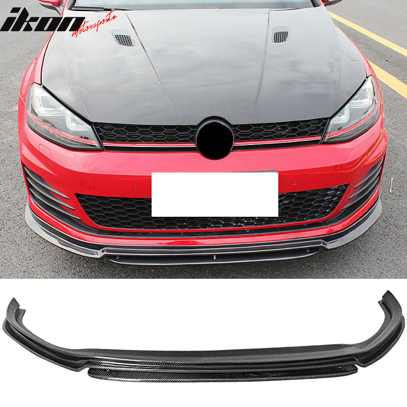 2015-2017 Volkswagen GTI MK7 RZ Style Front Bumper Lip Carbon Fiber