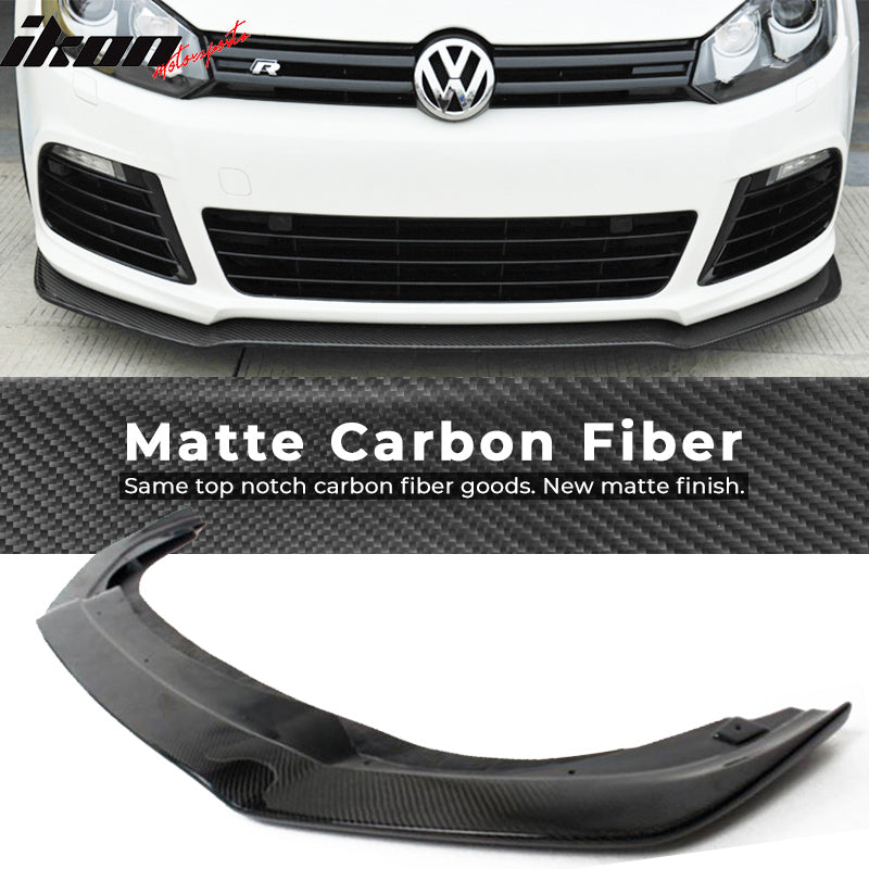 2010-2014 Volkswagen Golf 6 R20 DP Style Front  Lip Carbon Fiber