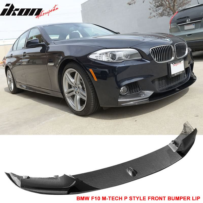 2011-2016 BMW F10 M-Tech M Sport P Front Bumper Lip Carbon Fiber CF