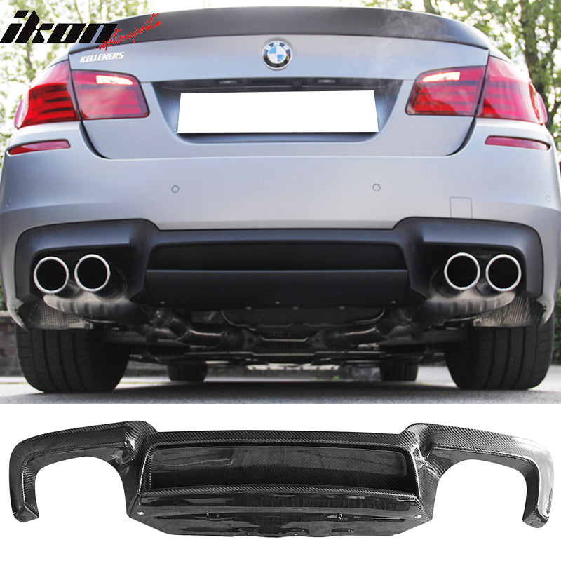 2012-2016 BMW F10 M5 RZ Style Rear Bumper Lip Diffuser Carbon Fiber CF