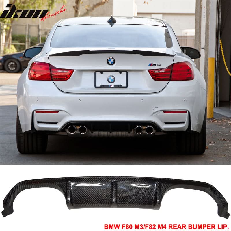 2015-2020 BMW F80 M3 F82 M4 V Rear Bumper Lip Diffuser Carbon Fiber