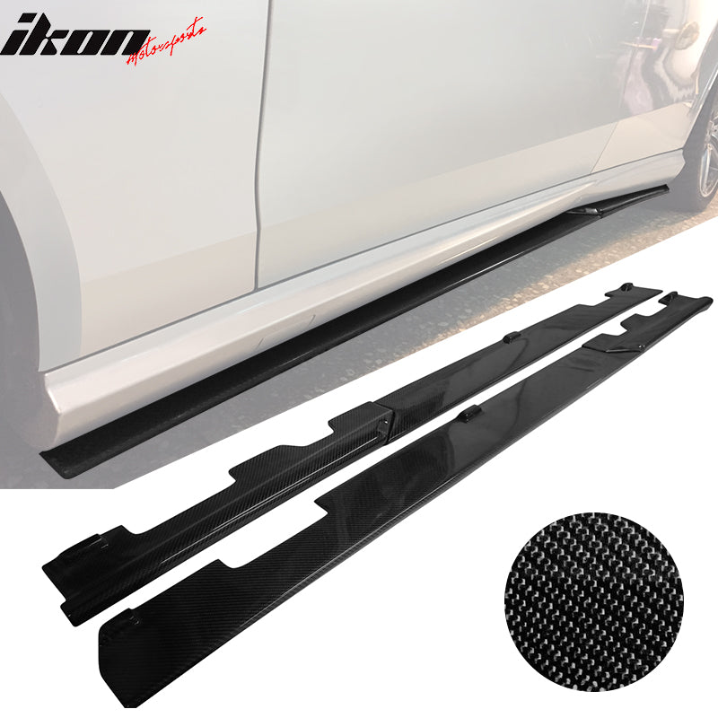 2010-2013 Benz W212 Sedan RZ Style Side Skirts Carbon Fiber